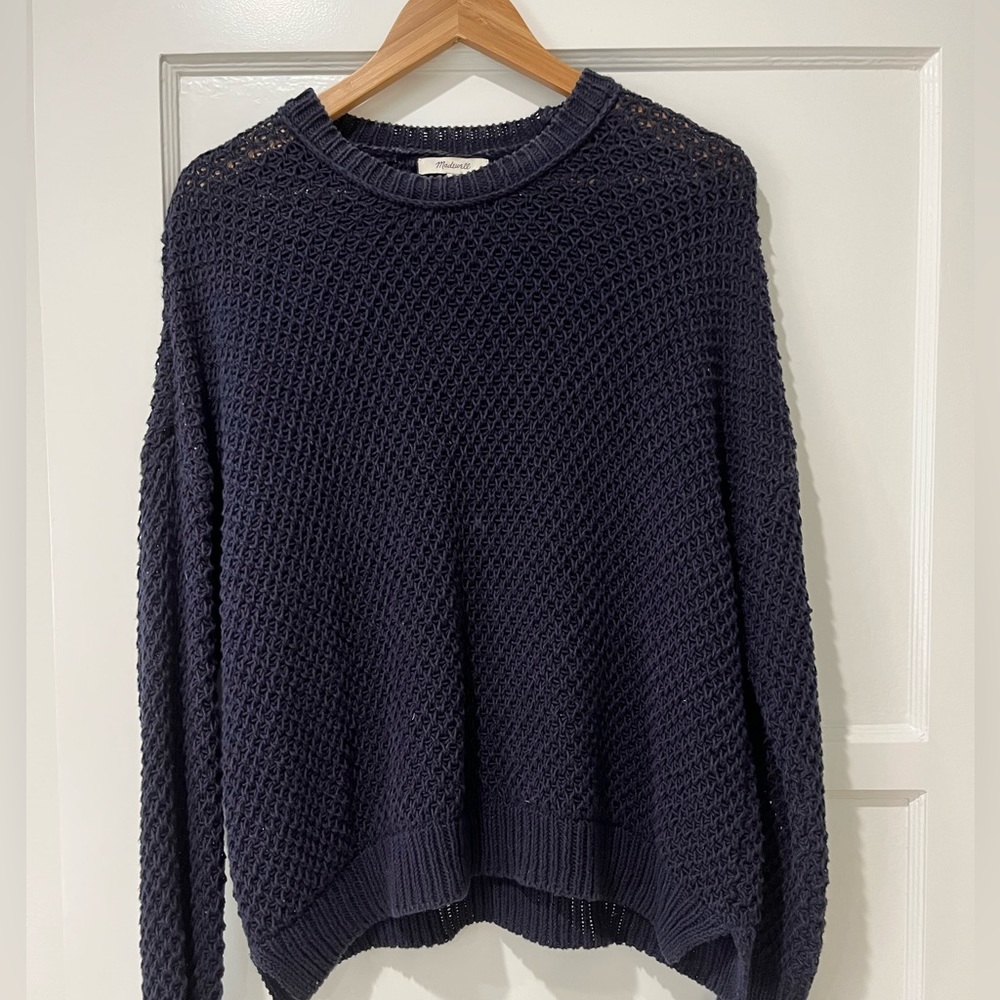 Classic Women's Navy Knit Sweater